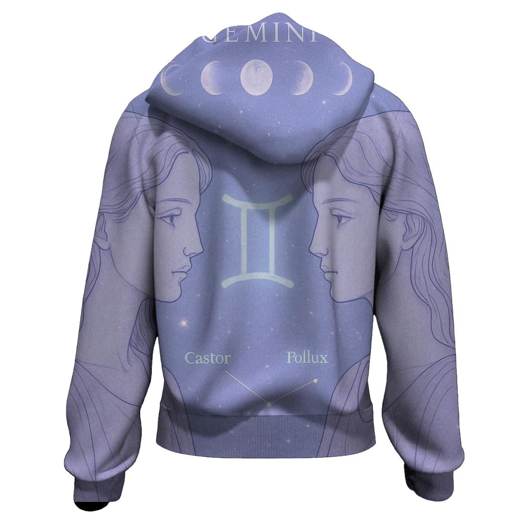 Ethereal Gemini Twins Portrait premium hoodies