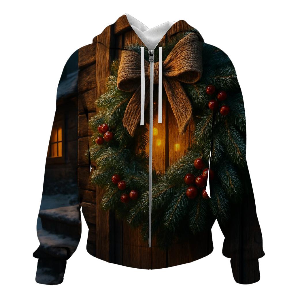 Wreath On The Cabin Door hoodies fashion