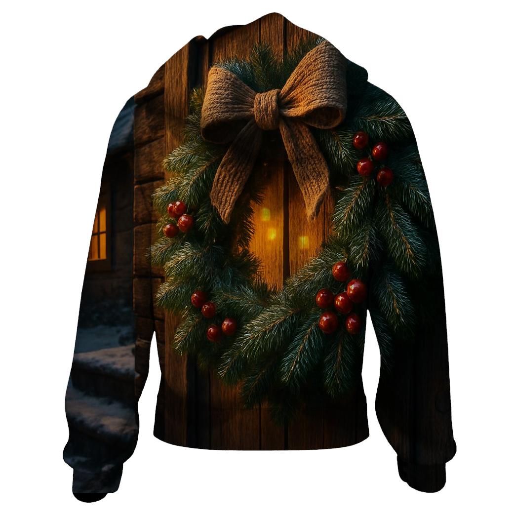 Wreath On The Cabin Door hoodies fashion