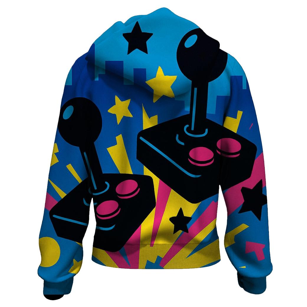 Retro Arcade Blast designer hoodies