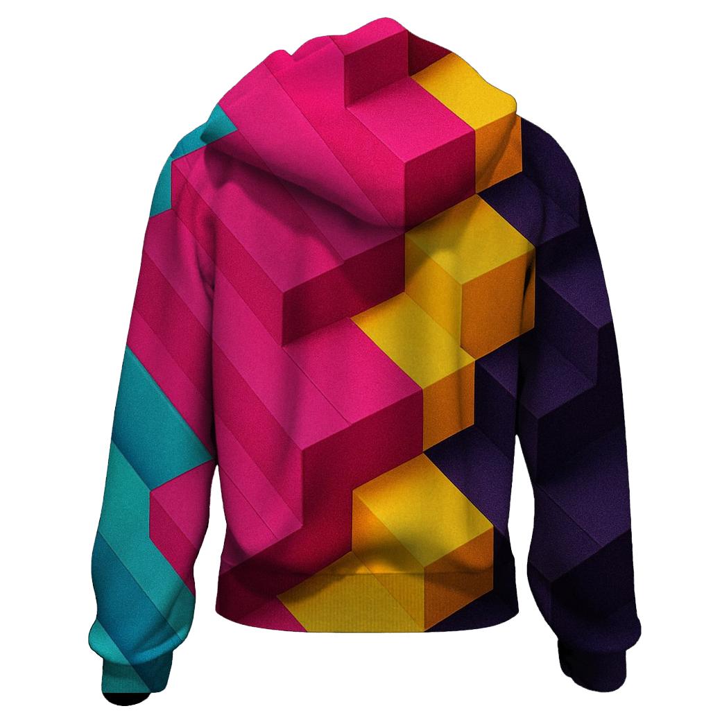 Prismatic Steps printed hoodies