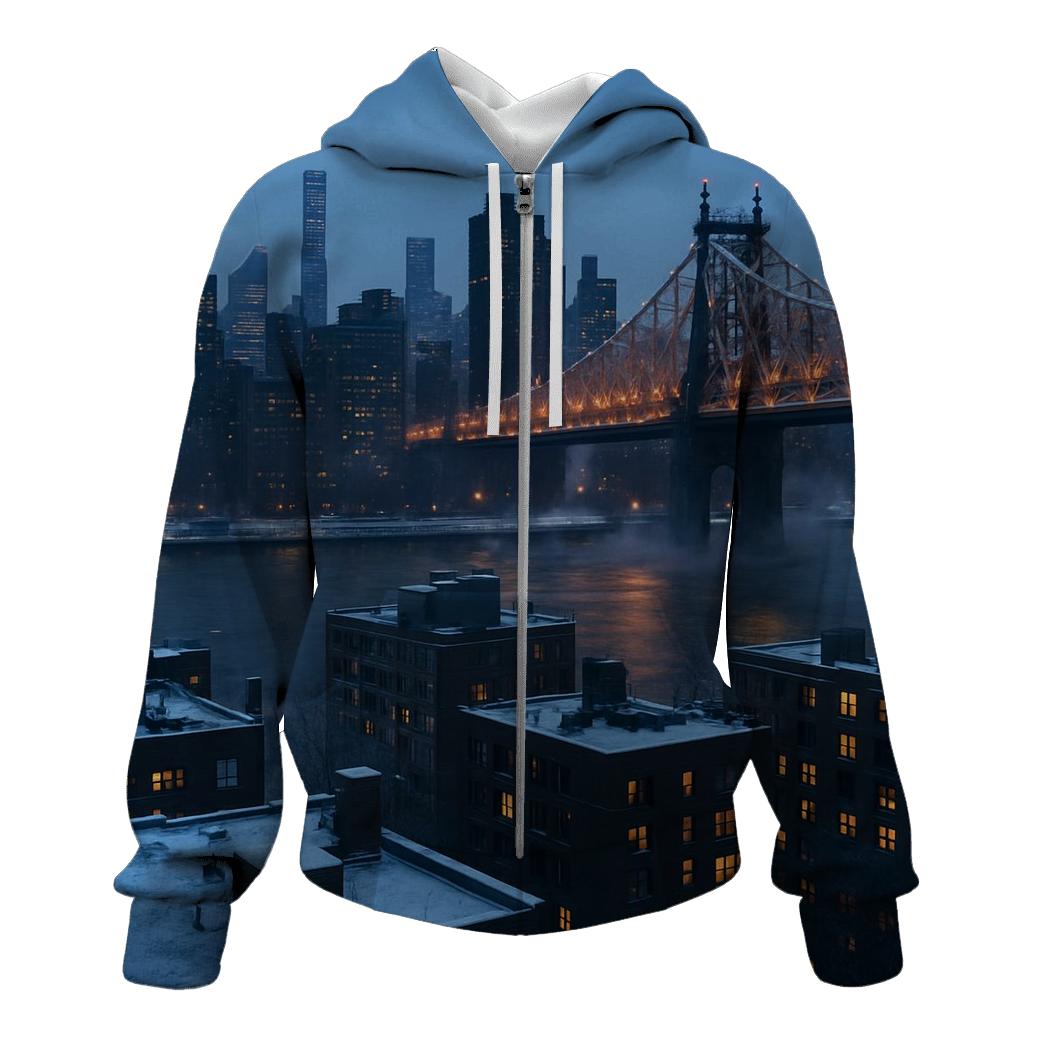 Winter Twilight From Roosevelt Island hoodie trends