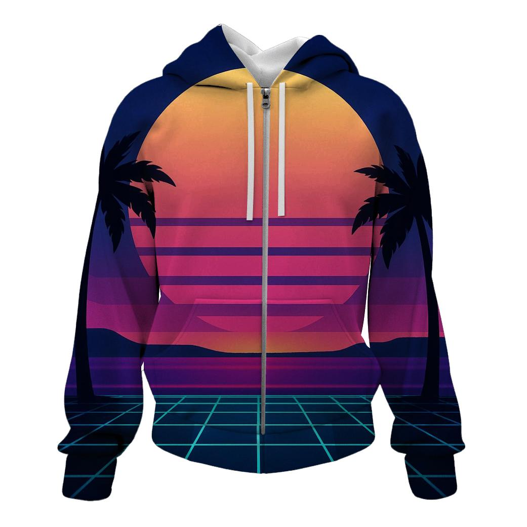 Synthwave Sunset custom hoodies