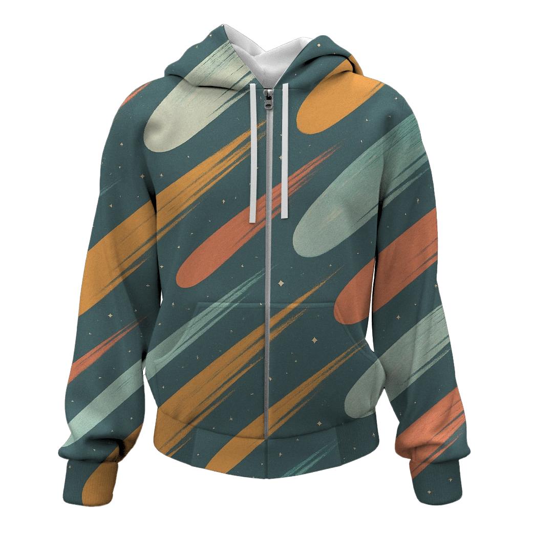 Comet Fan Overprint heavyweight hoodies