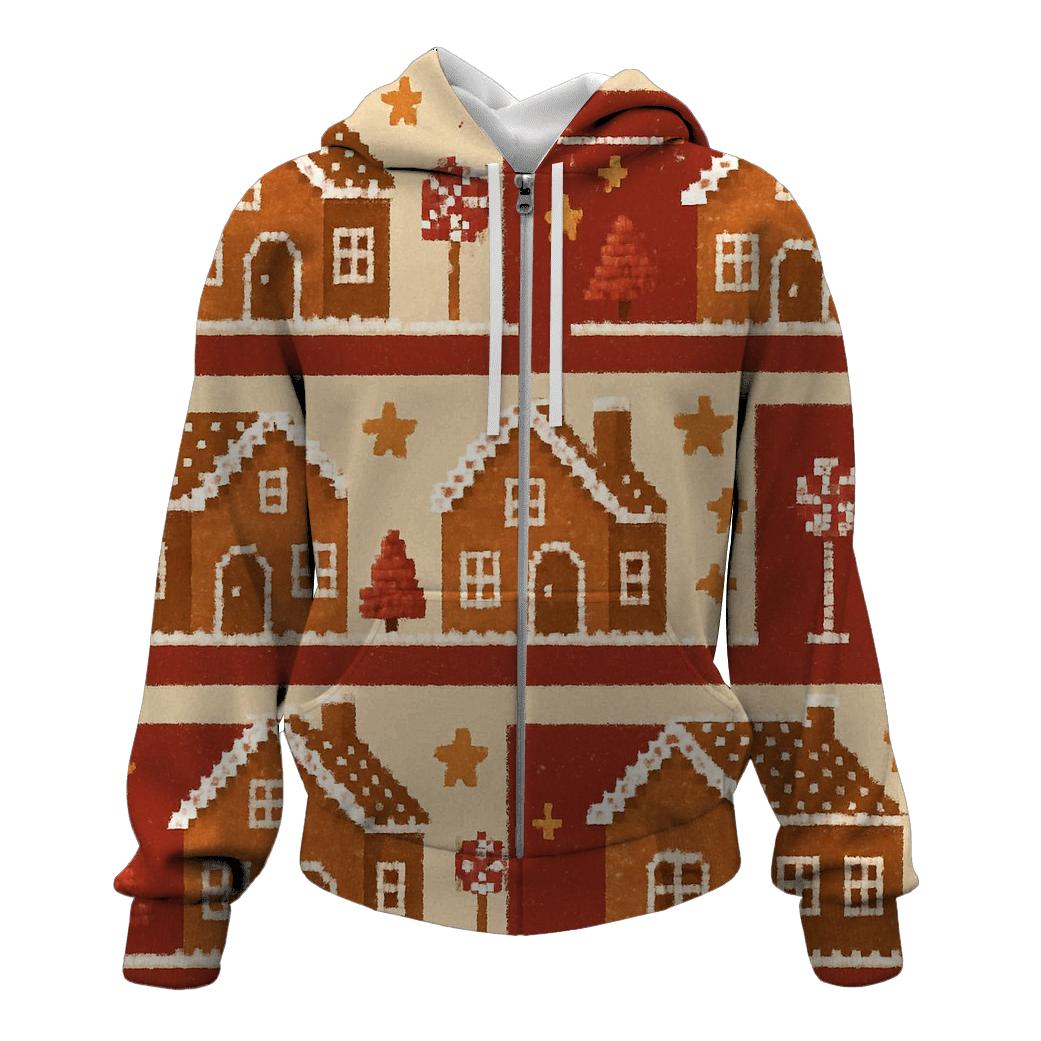 Gingerbread Village Parade Design custom hoodies