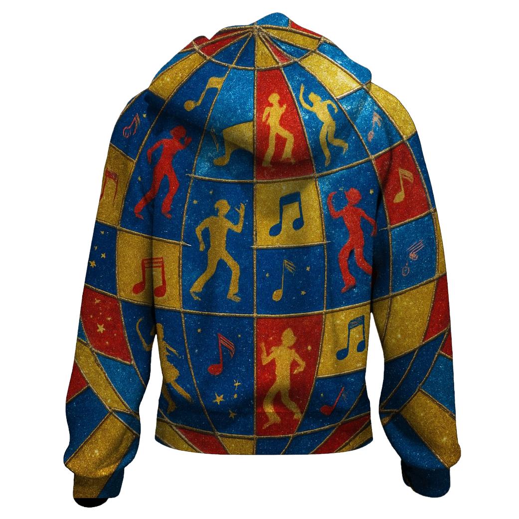 Disco Dot Kaleidoscope printed hoodies