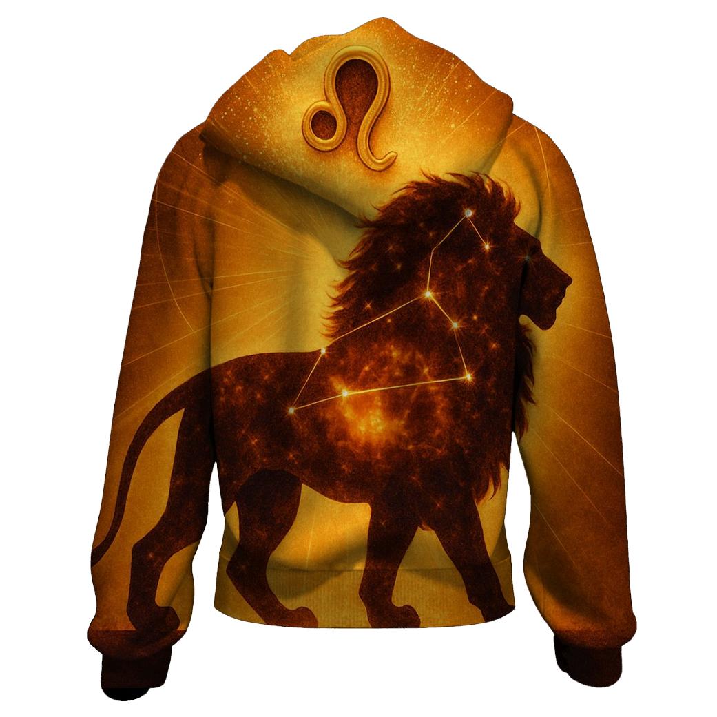 Leo Solar Flare Lion Artwork heavyweight hoodies