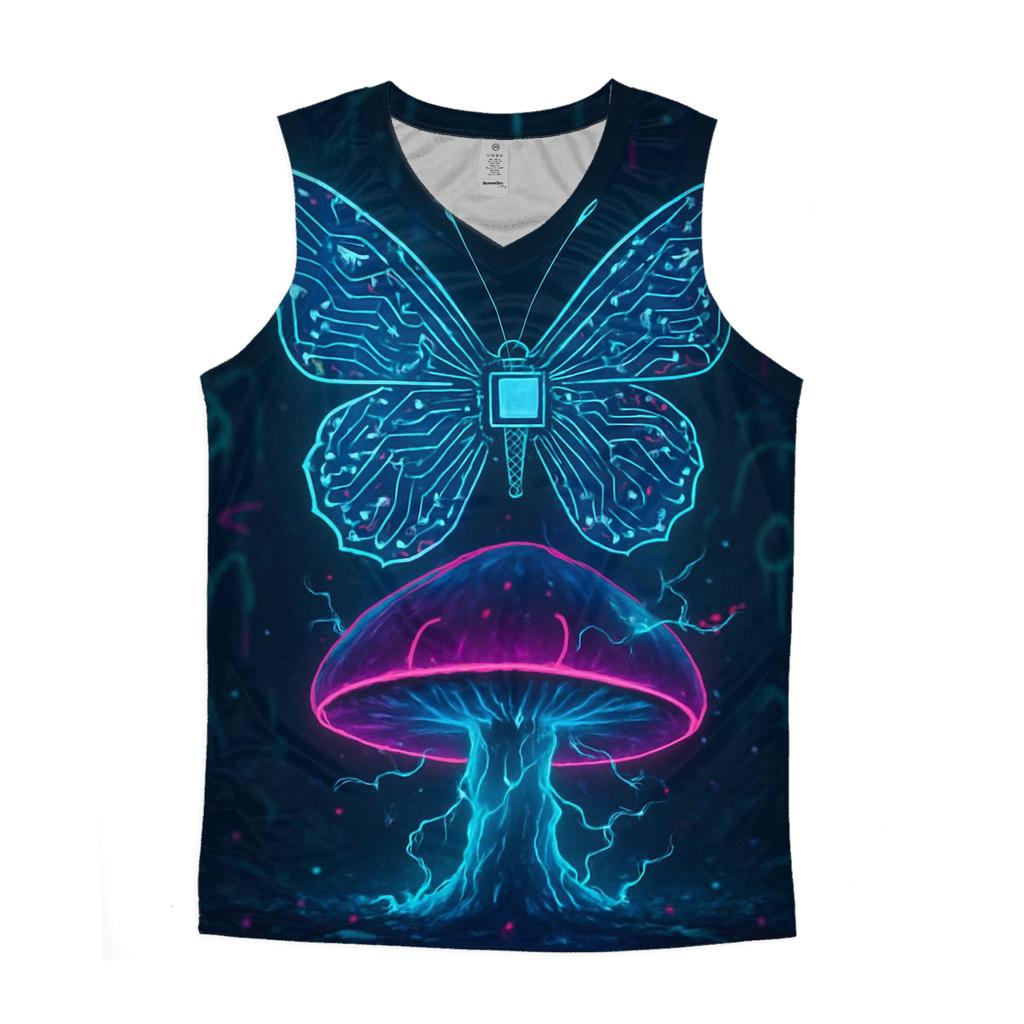 Circuitboard Monarch personalized athletic tanks