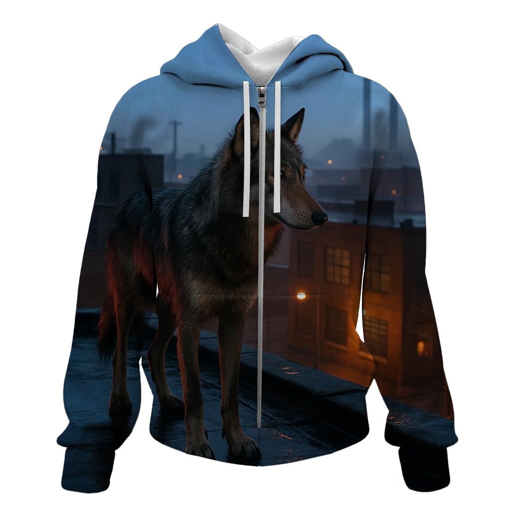 Urban Edge Wolf At Dawn pullover hoodies