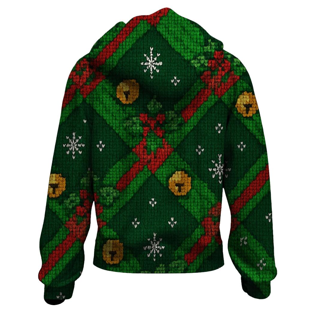 Sleigh Bell Crisscross Design pullover hoodies