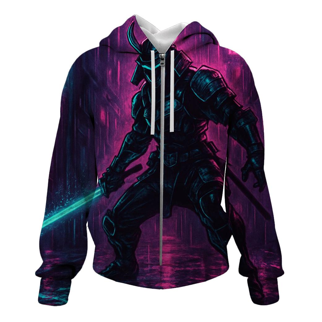 Neon Cyberpunk Samurai hoodie styles