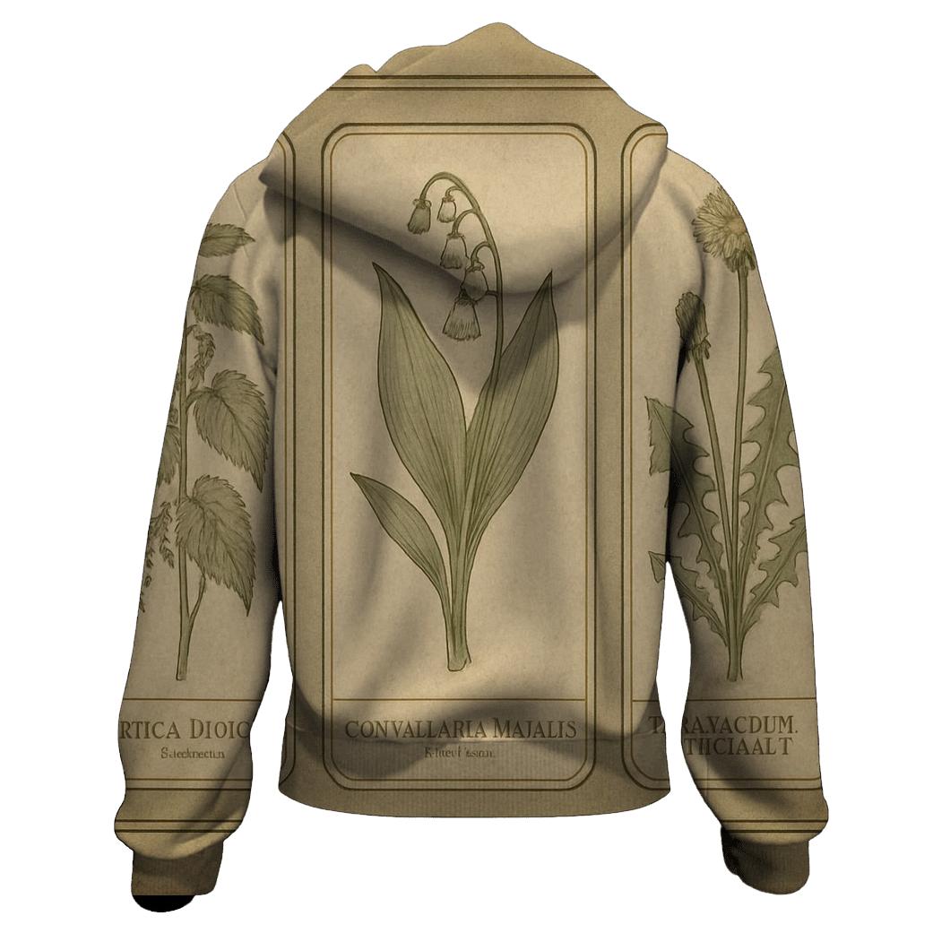 Sepia Botanical Plate Set embroidered hoodies