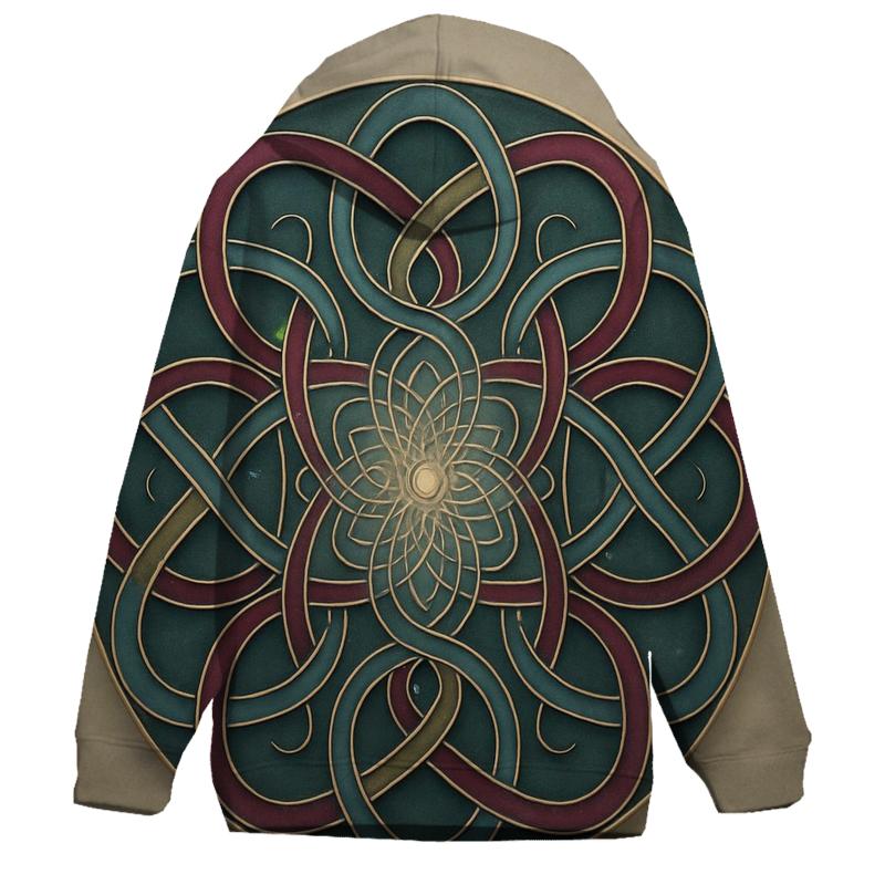 Infinite Loop Mandala zip-up hoodies