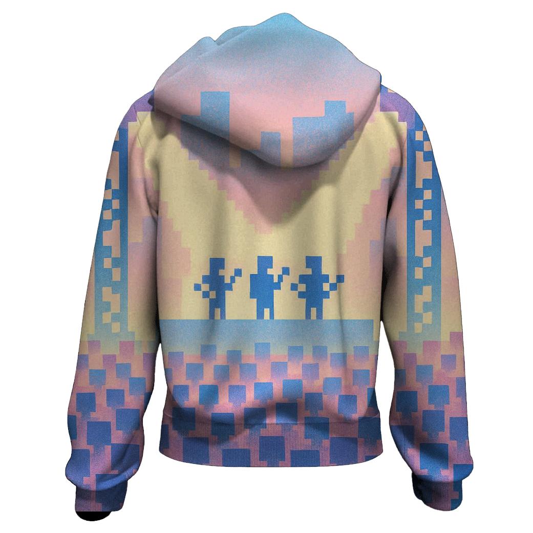 Pixel Concert Skyline graphic hoodies