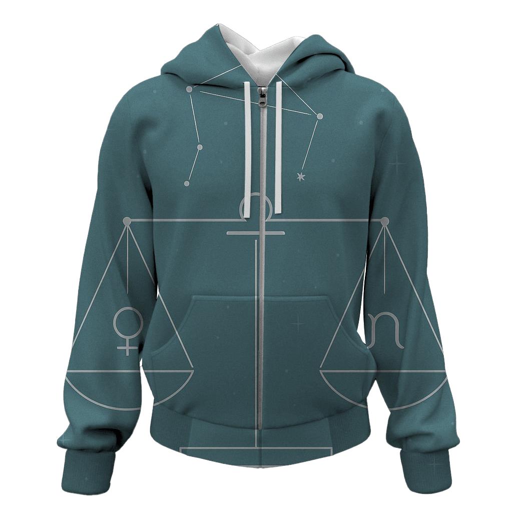Libra Scales Balance Symbol custom hoodies