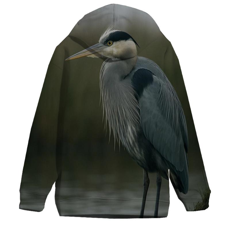 Marshland Heron Vigil heavyweight hoodies