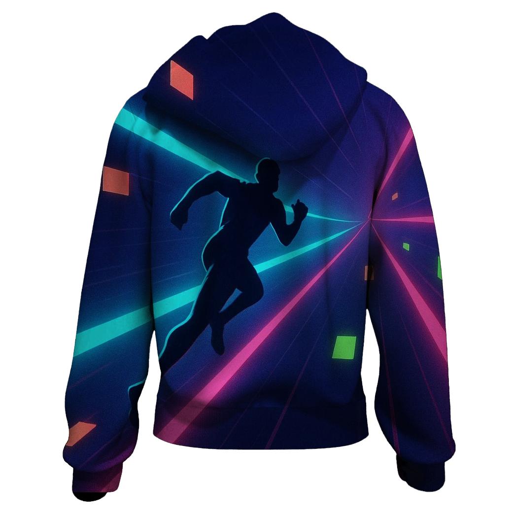 Laser Arcade Run zip-up hoodies