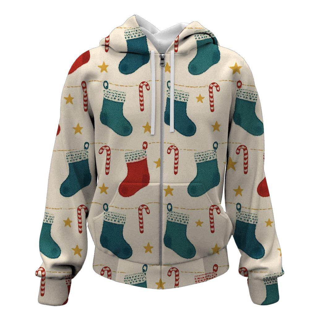 Stocking Garland Ladder Design pullover hoodies