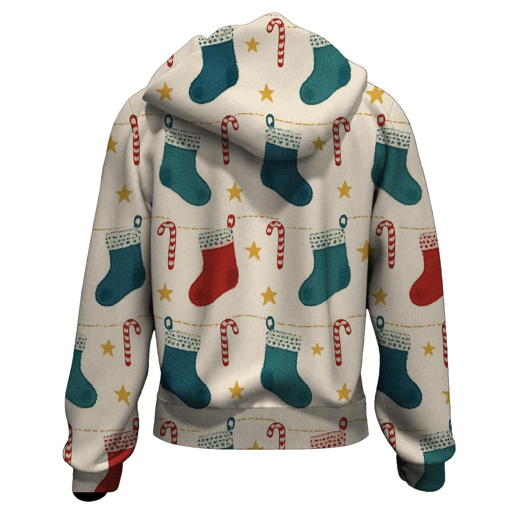 Stocking Garland Ladder Design pullover hoodies