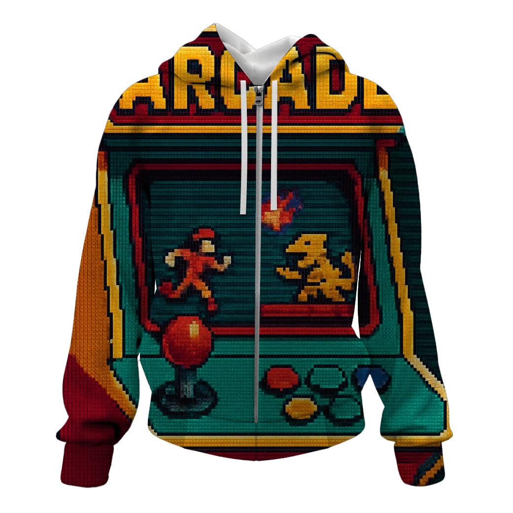 Vintage Arcade Pixel Art hoodie styles