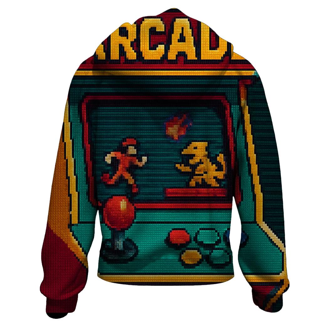 Vintage Arcade Pixel Art hoodie styles