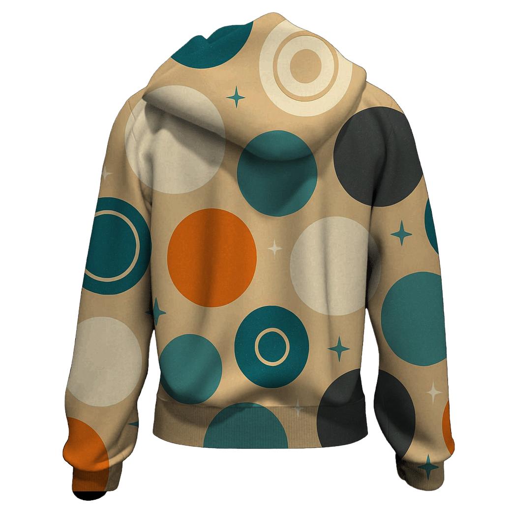 Cosmic Tangerine Dots designer hoodies