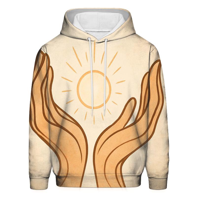 Open Hands Harmony printed hoodies