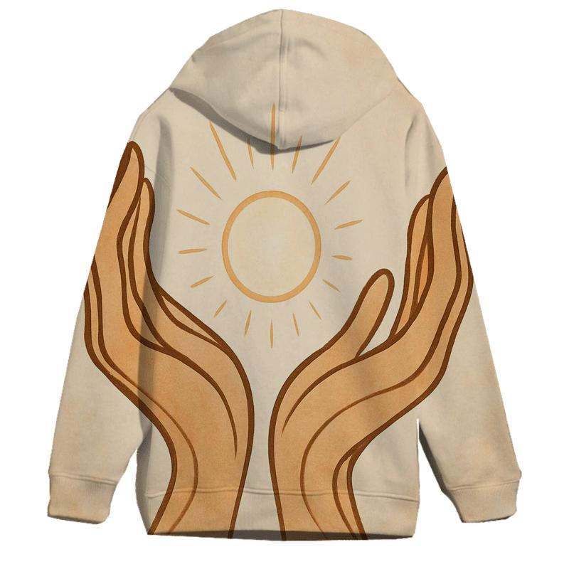 Open Hands Harmony printed hoodies