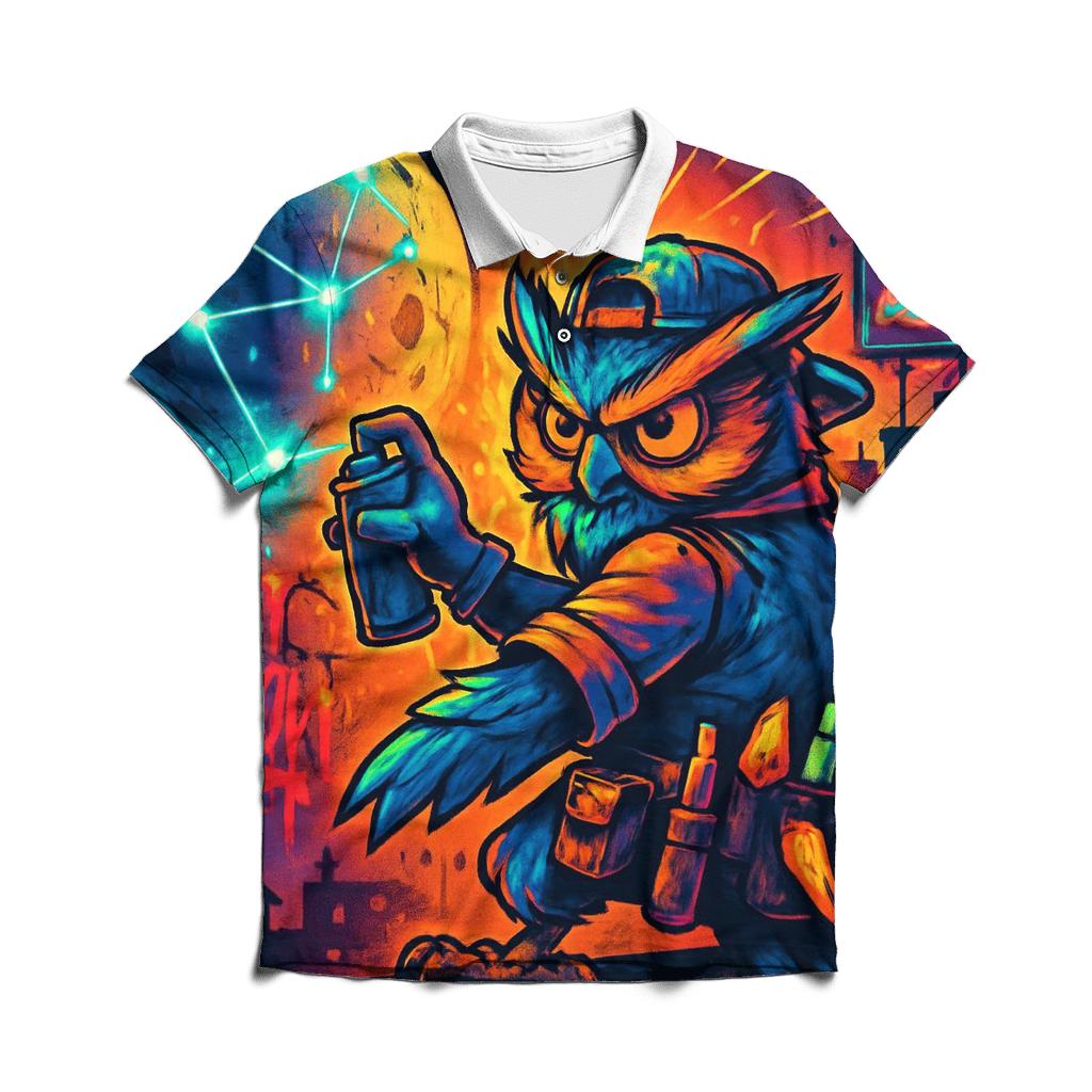 Graffiti Moon Mechanic embroidered polo tops