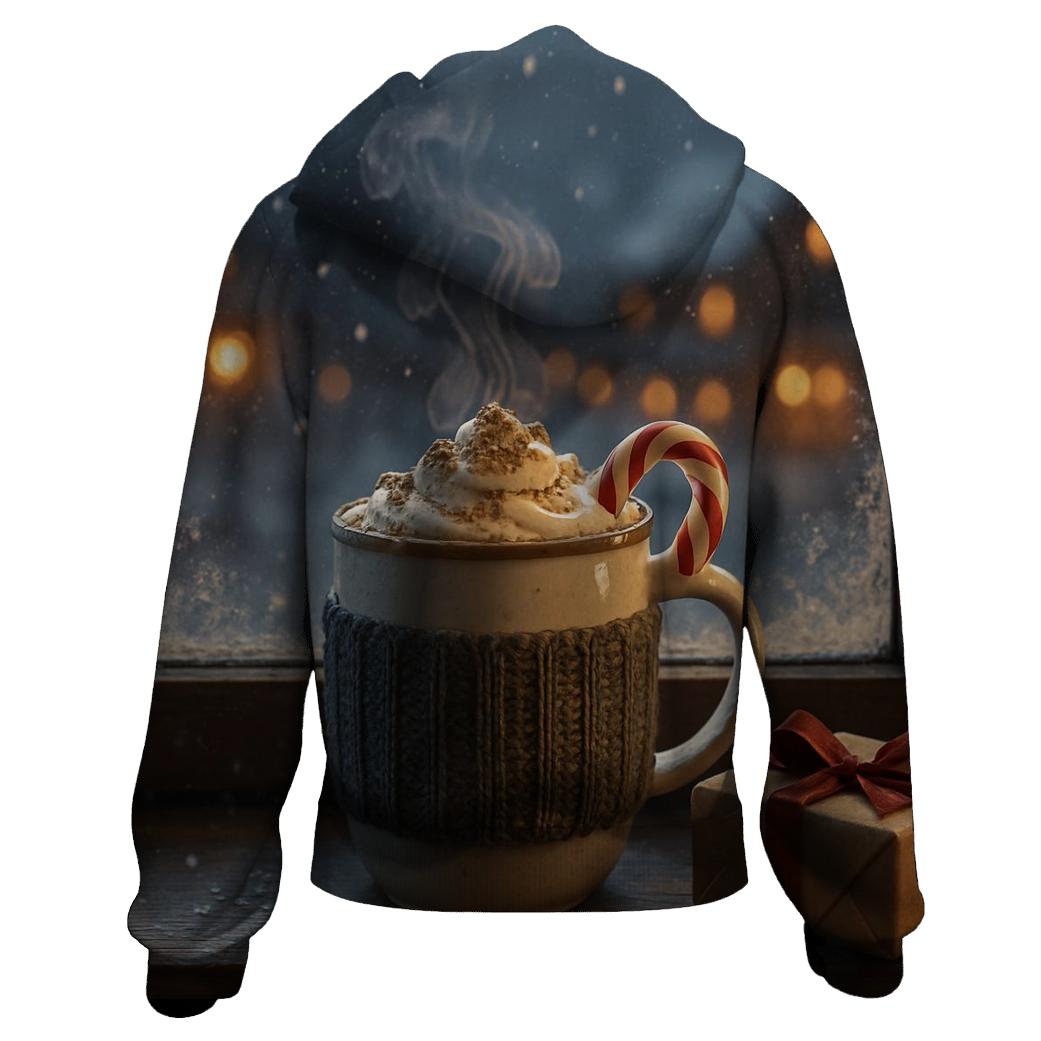Hot Cocoa By The Frosted Window graphic hoodies