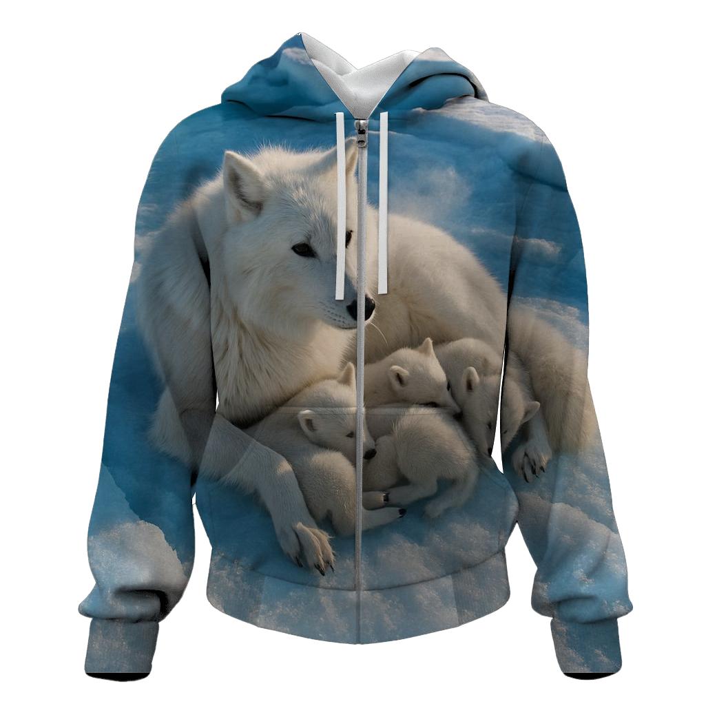 Ice Field Maternal Watch embroidered hoodies