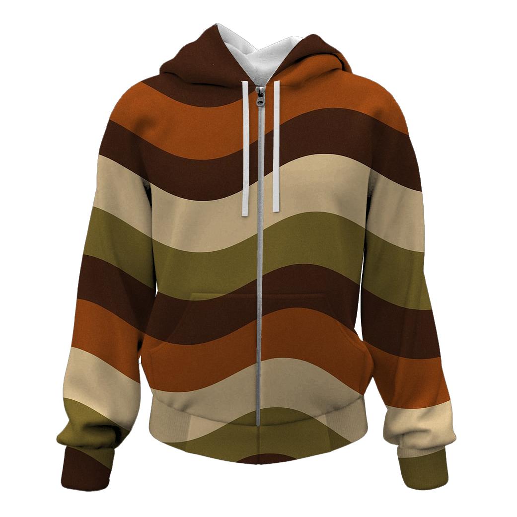 Warm Vinyl Waves printed hoodies
