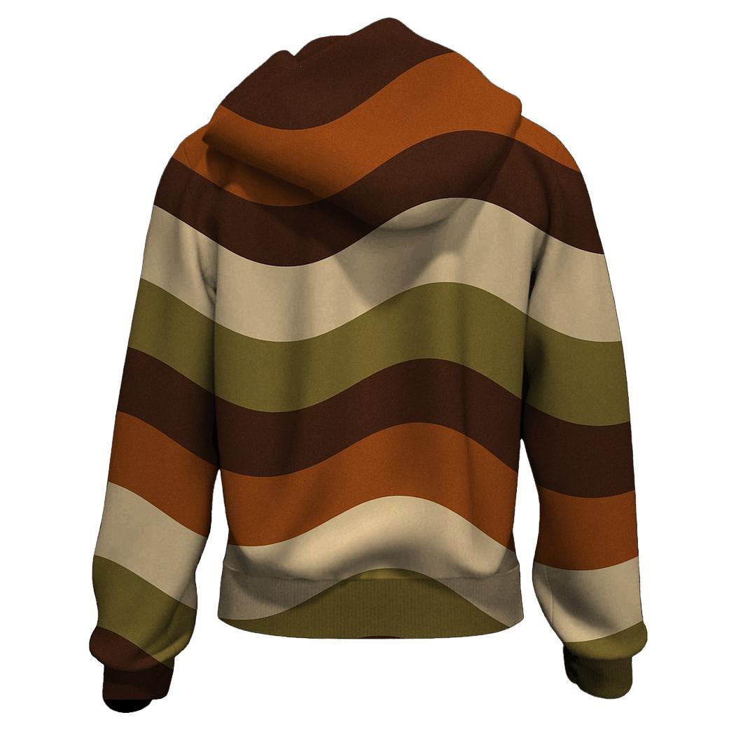 Warm Vinyl Waves printed hoodies