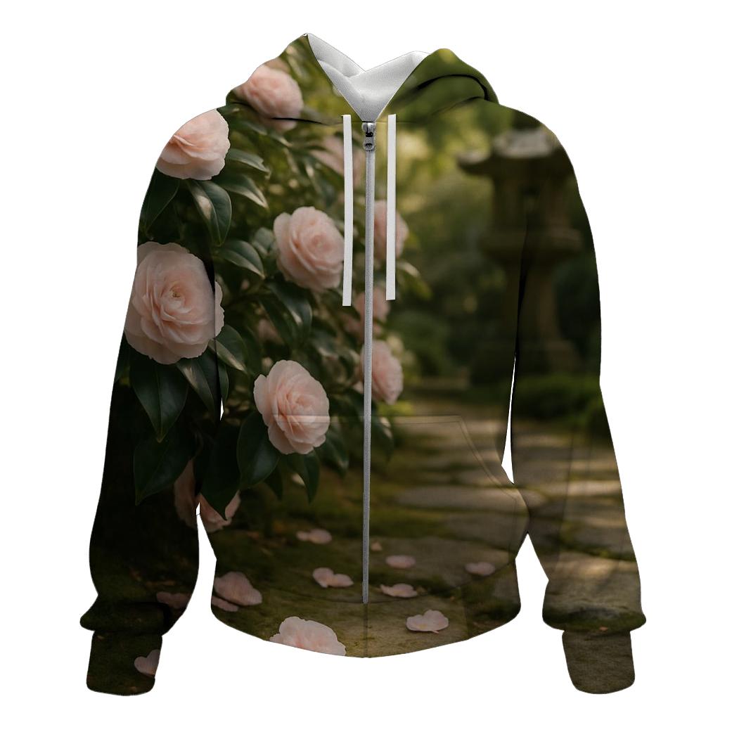 Tea Garden Camellia Ceremony graphic hoodies
