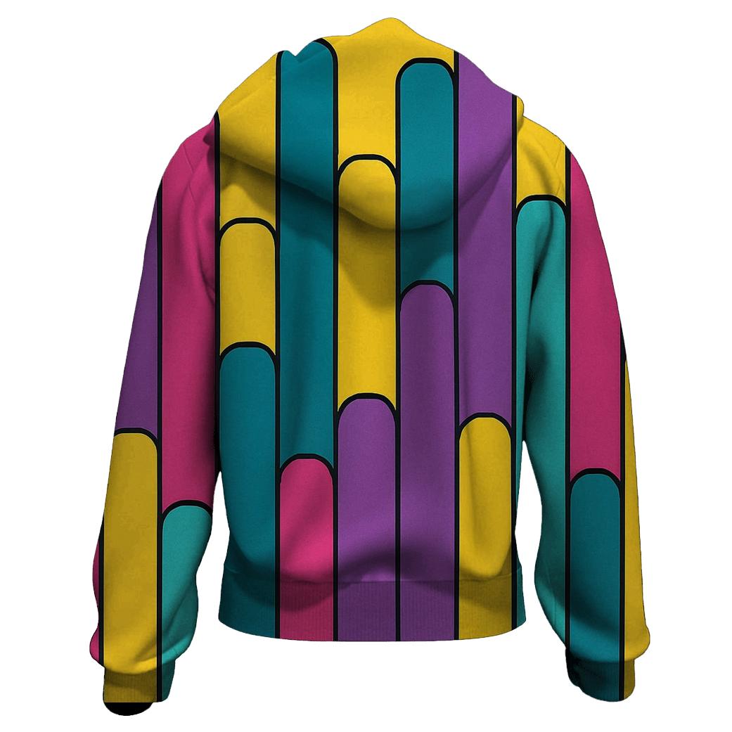 Rainbow Prism Bars printed hoodies