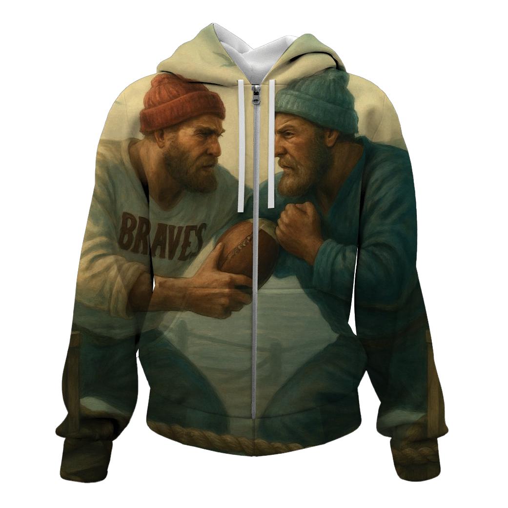Seaport Scrimmage At Dawn zip-up hoodies