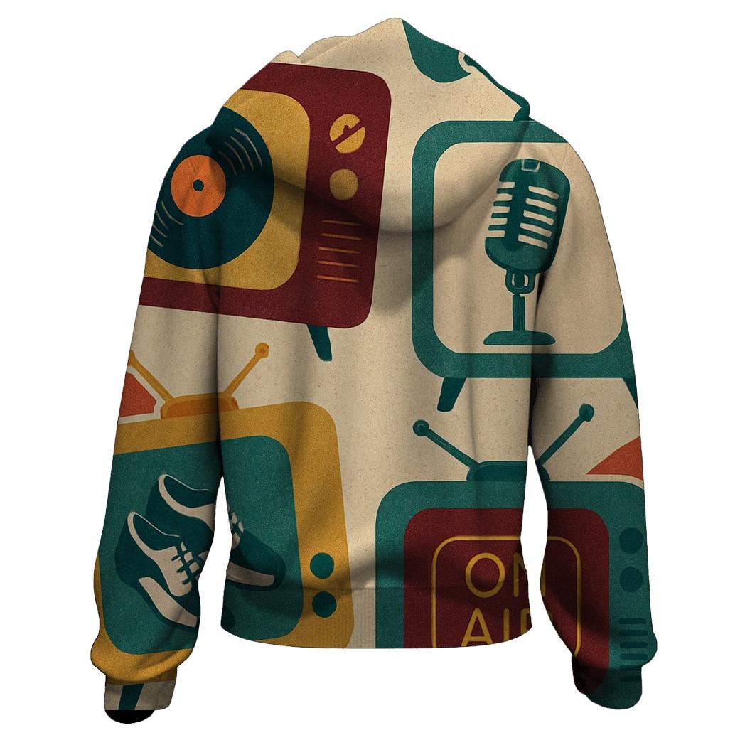 Retro TV Pop Montage premium hoodies