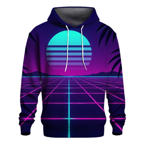 Neon Grid Lines lightweight hoodies