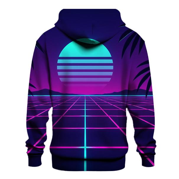 Neon Grid Lines lightweight hoodies