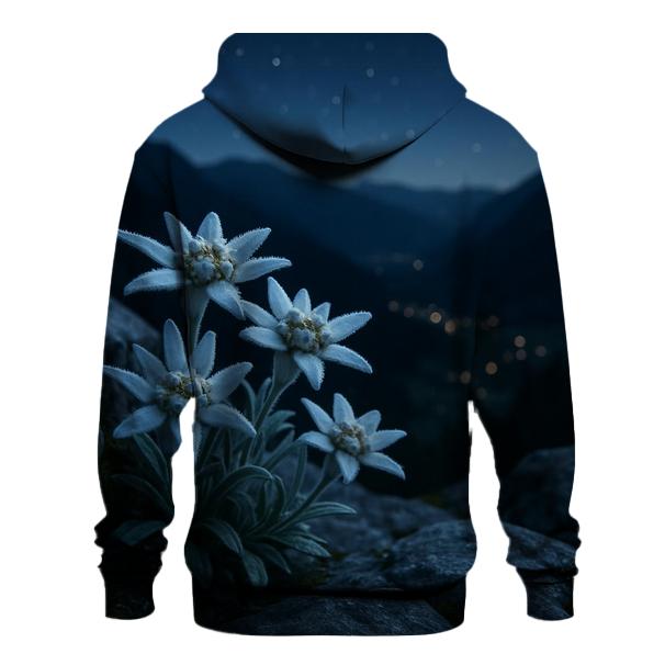 Moonlit Alpine Edelweiss premium hoodies