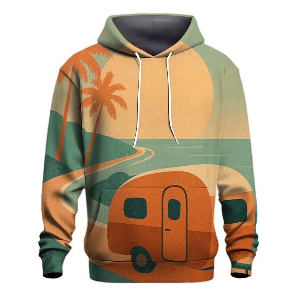 Sunfaded Camper Roadtrip Poster lightweight hoodies