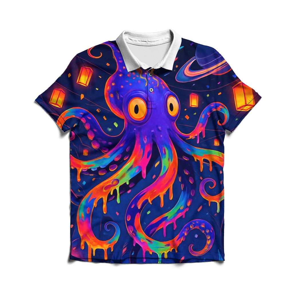 Chromatic Kraken Carousel branded logo polo shirts