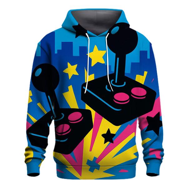 Retro Arcade Blast printed hoodies