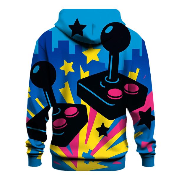Retro Arcade Blast printed hoodies