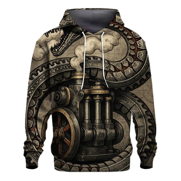Mechanical Ouroboros Engine heavyweight hoodies