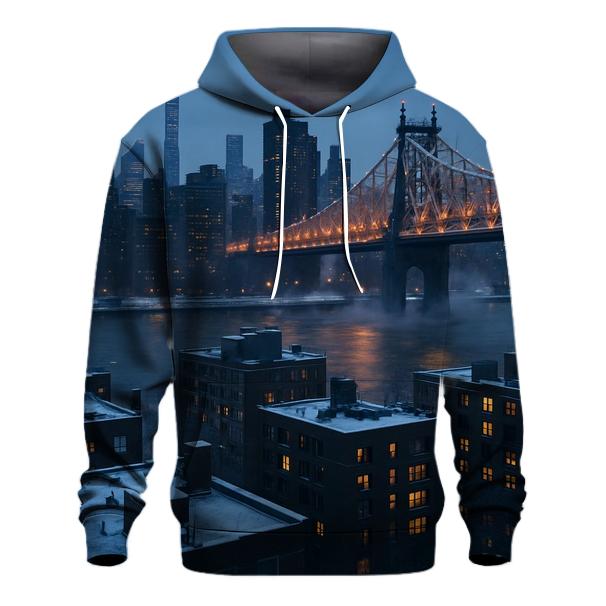 Winter Twilight From Roosevelt Island premium hoodies