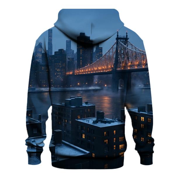 Winter Twilight From Roosevelt Island premium hoodies