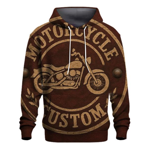 Worn Leather Motorcycle Badge premium hoodies