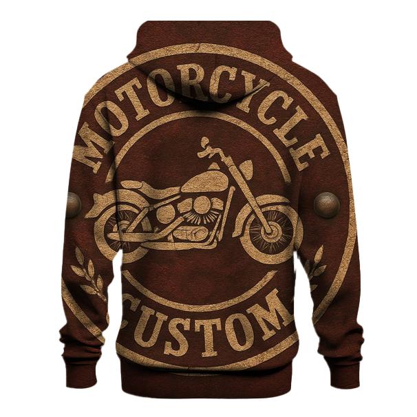 Worn Leather Motorcycle Badge premium hoodies