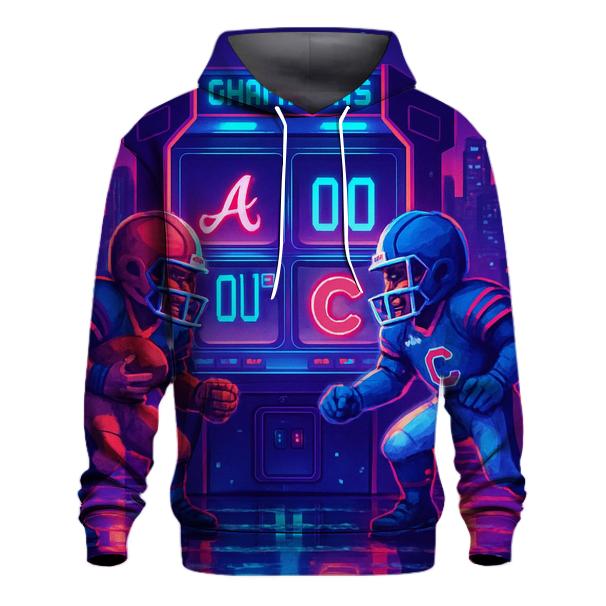 Neon Rivals At Skyline Arcade embroidered hoodies